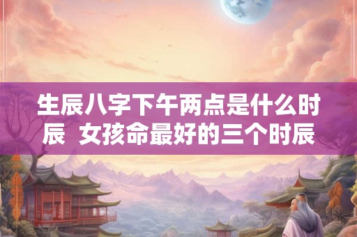 生辰八字下午两点是什么时辰  女孩命最好的三个时辰