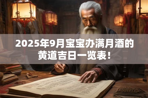 2025年9月宝宝办满月酒的黄道吉日一览表！