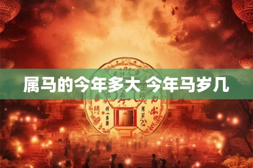 属马的今年多大 今年马岁几