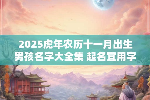 2025虎年农历十一月出生男孩名字大全集 起名宜用字