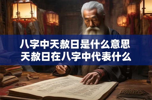 八字中天赦日是什么意思 天赦日在八字中代表什么