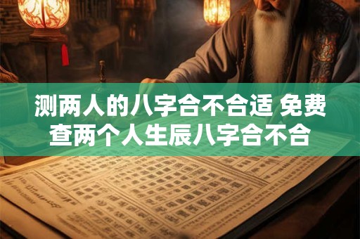测两人的八字合不合适 免费查两个人生辰八字合不合