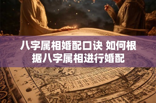 八字属相婚配口诀 如何根据八字属相进行婚配