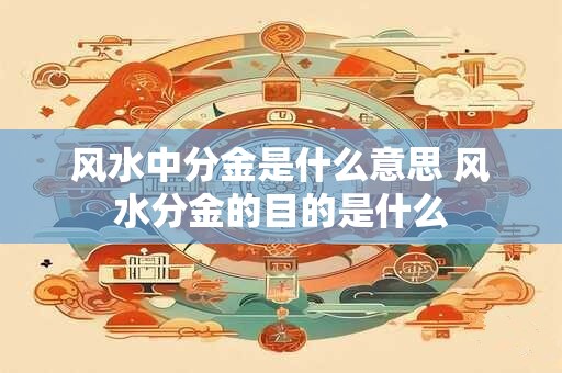 风水中分金是什么意思 风水分金的目的是什么