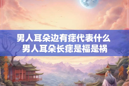 男人耳朵边有痣代表什么 男人耳朵长痣是福是祸