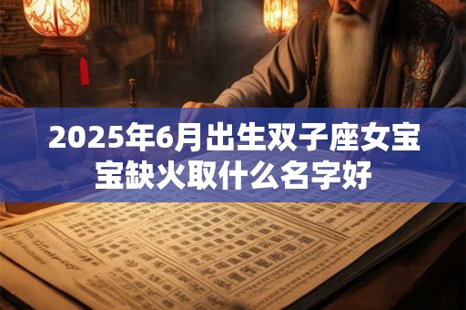 2025年6月出生双子座女宝宝缺火取什么名字好