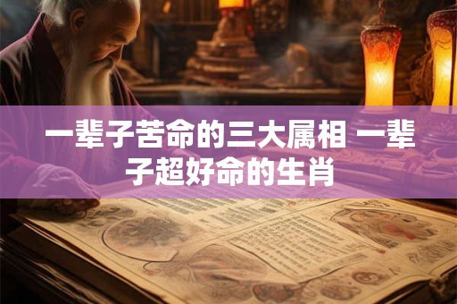 一辈子苦命的三大属相 一辈子超好命的生肖