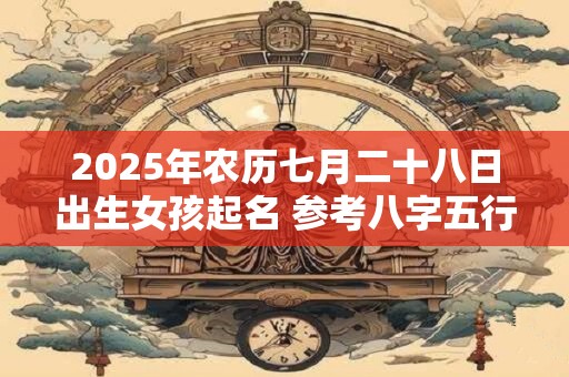 2025年农历七月二十八日出生女孩起名 参考八字五行