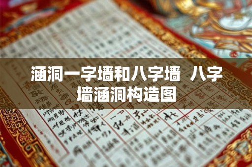 涵洞一字墙和八字墙  八字墙涵洞构造图