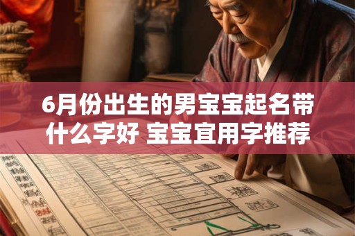 6月份出生的男宝宝起名带什么字好 宝宝宜用字推荐