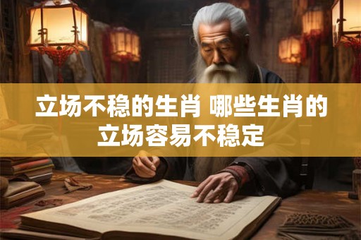立场不稳的生肖 哪些生肖的立场容易不稳定