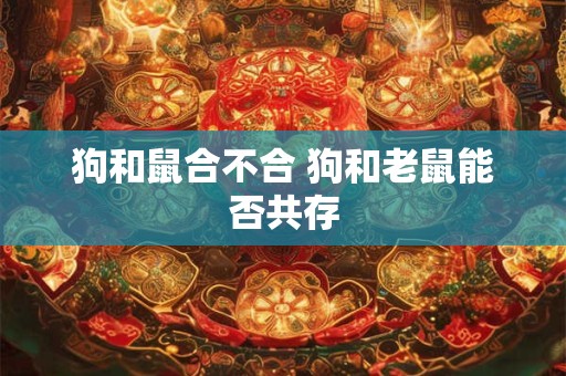 狗和鼠合不合 狗和老鼠能否共存