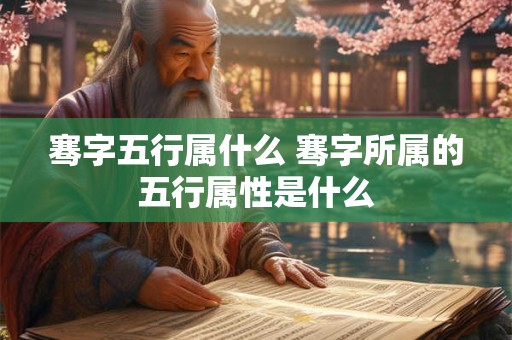 骞字五行属什么 骞字所属的五行属性是什么