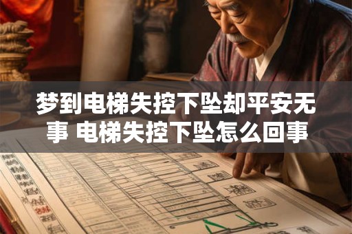梦到电梯失控下坠却平安无事 电梯失控下坠怎么回事