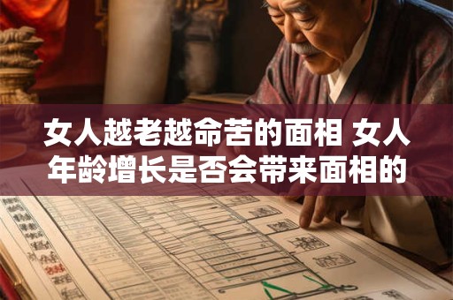 女人越老越命苦的面相 女人年龄增长是否会带来面相的不利变化