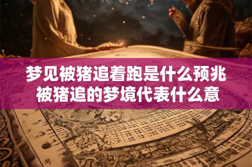 梦见被猪追着跑是什么预兆 被猪追的梦境代表什么意义