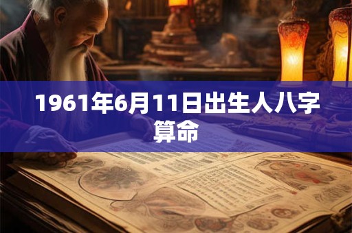 1961年6月11日出生人八字算命