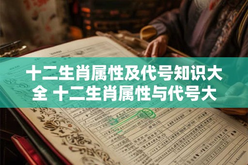 十二生肖属性及代号知识大全 十二生肖属性与代号大全是什么