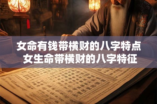 女命有钱带横财的八字特点 女生命带横财的八字特征