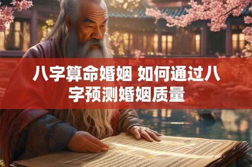 八字算命婚姻 如何通过八字预测婚姻质量