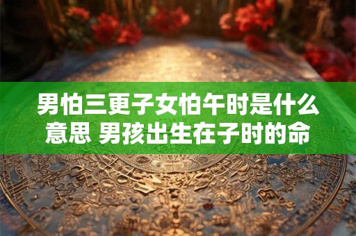 男怕三更子女怕午时是什么意思 男孩出生在子时的命运