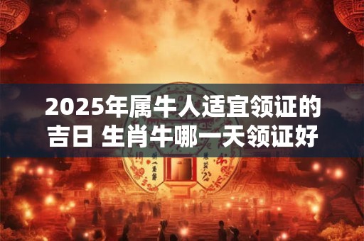 2025年属牛人适宜领证的吉日 生肖牛哪一天领证好