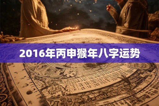 2016年丙申猴年八字运势