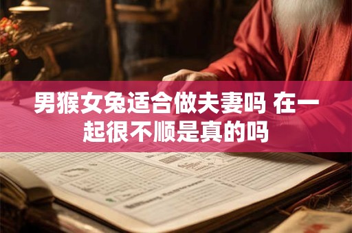 详细阅读:男猴女兔适合做夫妻吗 在一起很不顺是真的吗 男猴女兔适合做夫妻吗 在一起很不顺是真的吗