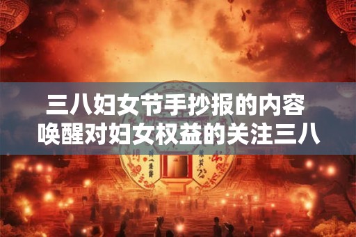 三八妇女节手抄报的内容 唤醒对妇女权益的关注三八妇女节手抄报内容包括什么