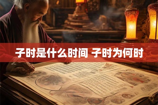 子时是什么时间 子时为何时