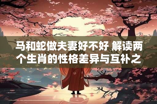 马和蛇做夫妻好不好 解读两个生肖的性格差异与互补之道