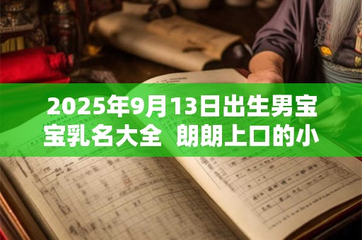 2025年9月13日出生男宝宝乳名大全  朗朗上口的小名