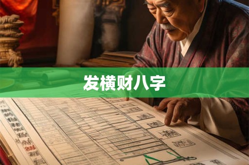 发横财八字