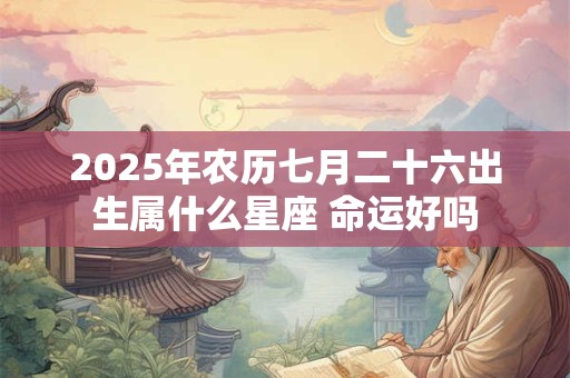 2025年农历七月二十六出生属什么星座 命运好吗