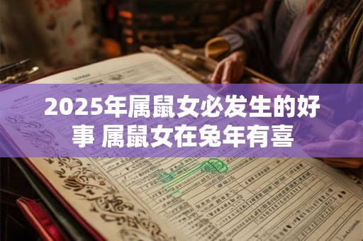 2025年属鼠女必发生的好事 属鼠女在兔年有喜