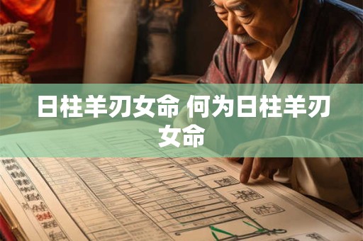 日柱羊刃女命 何为日柱羊刃女命