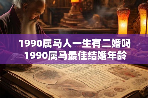 1990属马人一生有二婚吗 1990属马最佳结婚年龄