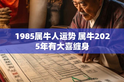 1985属牛人运势 属牛2025年有大喜缠身