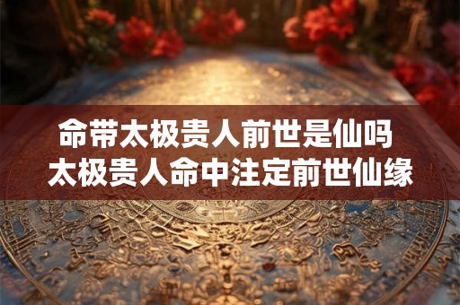 命带太极贵人前世是仙吗 太极贵人命中注定前世仙缘