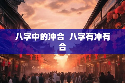 八字中的冲合  八字有冲有合