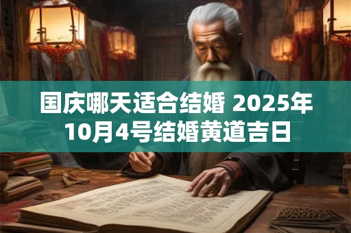 国庆哪天适合结婚 2026年10月4号结婚黄道吉日