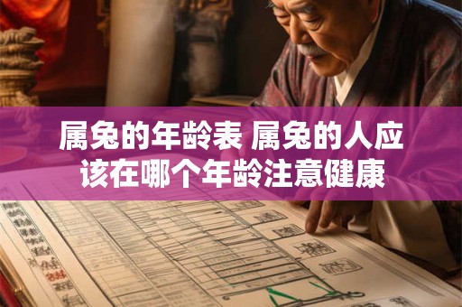 属兔的年龄表 属兔的人应该在哪个年龄注意健康