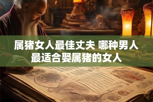 属猪女人最佳丈夫 哪种男人最适合娶属猪的女人