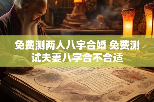 免费测两人八字合婚 免费测试夫妻八字合不合适