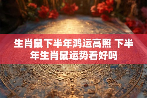 生肖鼠下半年鸿运高照 下半年生肖鼠运势看好吗