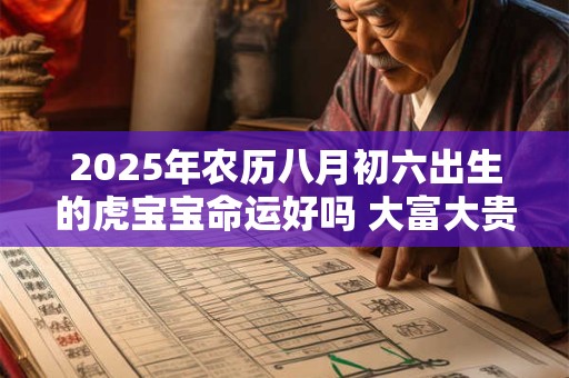2026年农历八月初六出生的虎宝宝命运好吗 大富大贵吗
