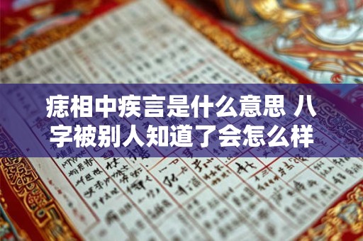 痣相中疾言是什么意思 八字被别人知道了会怎么样 痣相中疾言是什么意思 八字被别人知道了会怎么样