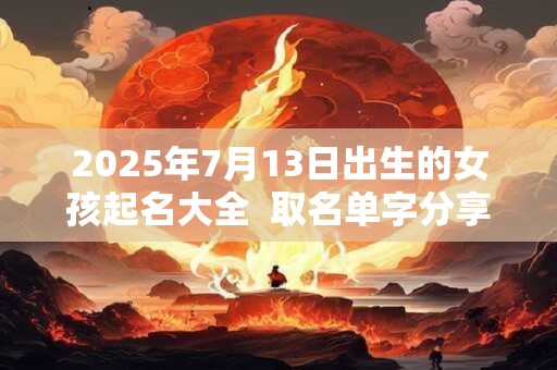 2025年7月13日出生的女孩起名大全  取名单字分享
