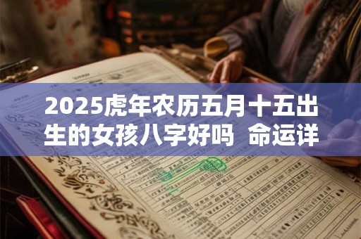 2025虎年农历五月十五出生的女孩八字好吗  命运详解