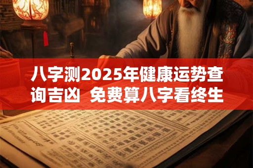 八字测2025年健康运势查询吉凶  免费算八字看终生运程